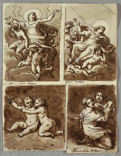Lunetta con San Pietro e San Paolo con San Matteo e il profeta Isaia, studio dopo Sebastiano del Piombo da Felice Giani
