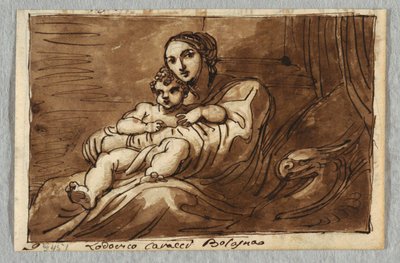 Madonna e Bambino, Studio dopo Lodovico Carracci da Felice Giani