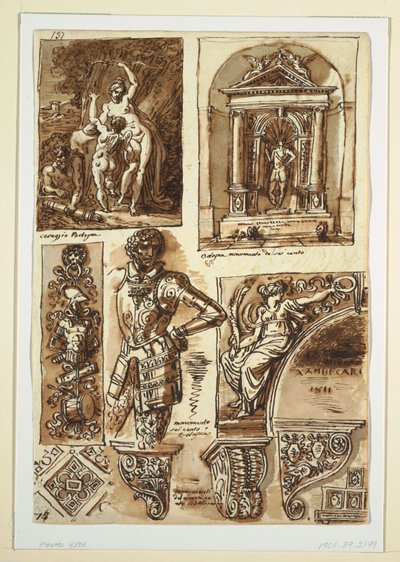 Fogli di studi dopo i monumenti bolognesi da Felice Giani