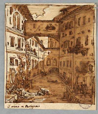 Pagina di Taccuino: Studio di Reno, Bologna; Verso: Dettagli Architettonici da Felice Giani