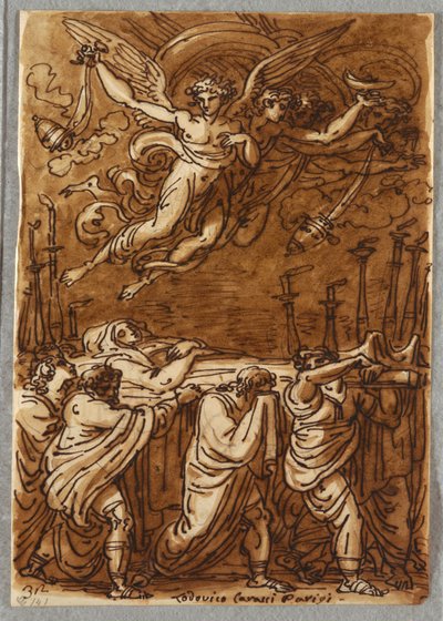 Gli apostoli portano il corpo della Vergine alla tomba, studio dopo Lodovico Carracci da Felice Giani