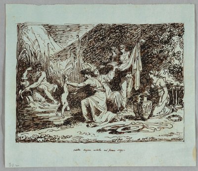 Teti Immerge Achille nel Fiume Stige da Felice Giani