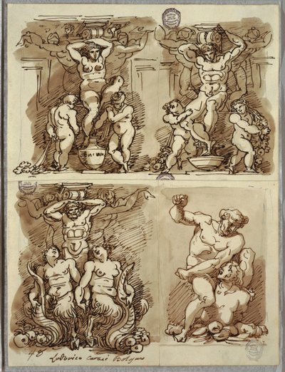 Tre Erme, Studi dopo Carracci da Felice Giani