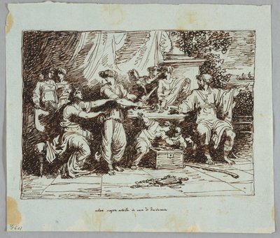 Ulisse scopre Achille a Sciro da Felice Giani