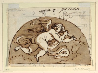 Vergine, Lunetta per Soffitto, Sala Ottagonale, Palazzo Milzetti, Faenza da Felice Giani