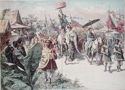 Corteo del Governatore di Hanoi, c.1870-80 da Felicien baron de Myrbach Rheinfeld