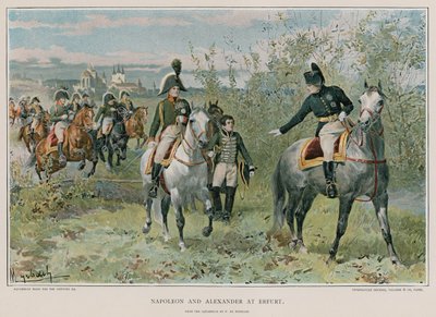 Napoleone e Alessandro a Erfurt da Felicien baron de Myrbach Rheinfeld