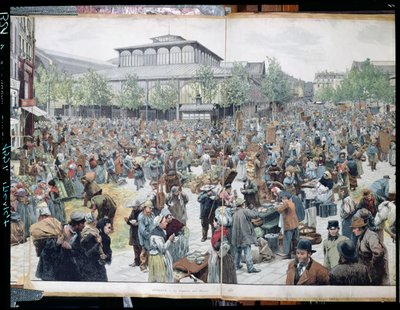 Veduta di Les Halles, 1885 da Felicien baron de Myrbach Rheinfeld