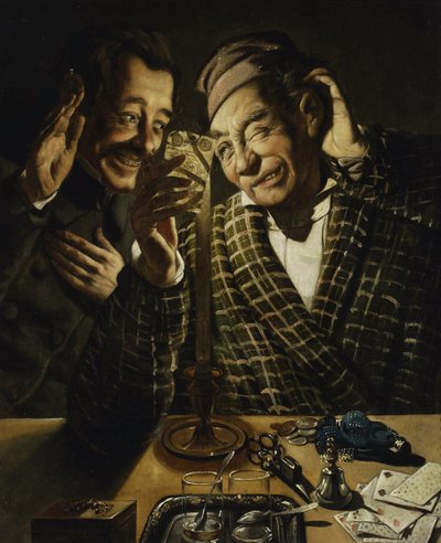 Giocatori alla luce delle candele da Feliks Peczarski