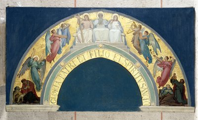 Bozzetto per la Chiesa della Trinità: Glorificazione della Trinità, circa 1864 da Felix Joseph Barrias