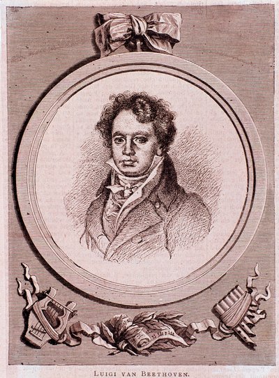 Ritratto del compositore tedesco Ludwig van Beethoven da Felix Auguste Clement