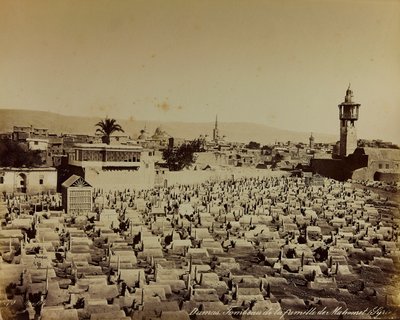 Album "Damas et Baalbek": cimitero della famiglia di Maometto a Damasco da Félix Bonfils