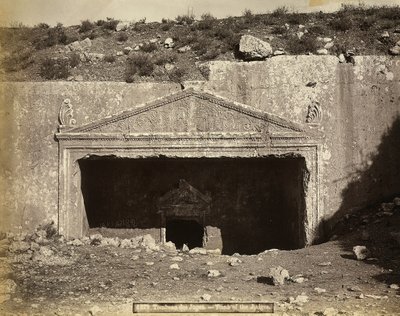Ingresso alla tomba dei Giudei, a Gerusalemme da Félix Bonfils