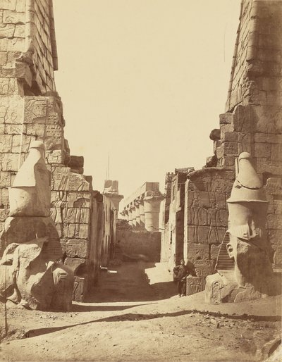 Tempio di Luxor, ingresso trionfale [Tebe] da Félix Bonfils