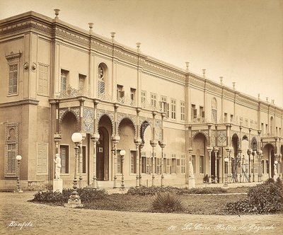 Il Palazzo Gezireh al Cairo, Egitto da Félix Bonfils