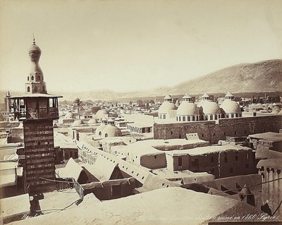 Veduta del quartiere cristiano a Damasco, Siria da Félix Bonfils