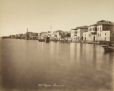 Veduta della città di Larnaca, a Cipro da Félix Bonfils