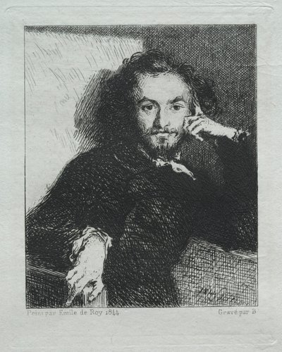 Baudelaire, dopo Emil de Roy, 1869 da Felix Bracquemond