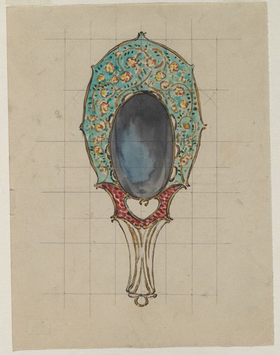 Design per uno specchio a mano, c. 1900-1902 da Felix Bracquemond