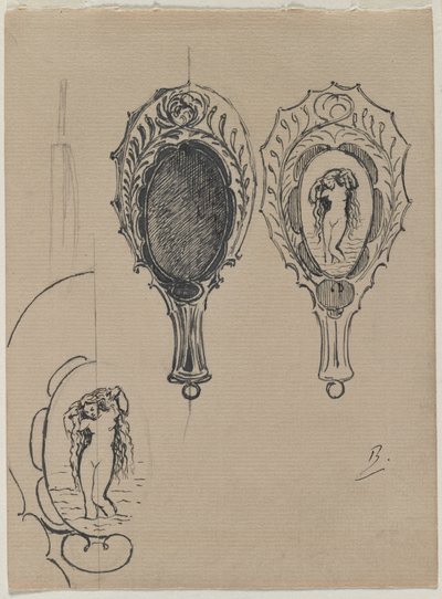 Progetto per uno Specchio a Mano, c. 1900-1902 da Felix Bracquemond