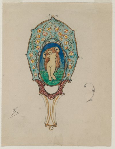 Progetto per uno Specchio da Mano, c. 1900-1902 da Felix Bracquemond