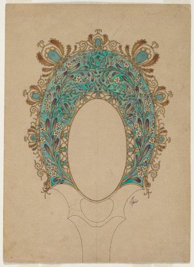Progetti per uno specchio a mano da Felix Bracquemond