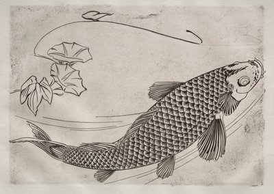 Servizio da tavola (servizio Rousseau): Grande pesce in stile giapponese (n. 19) da Felix Bracquemond