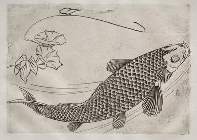 Servizio da tavola Rousseau: Grande pesce in stile giapponese n. 19, 1866 da Felix Bracquemond