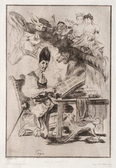 Don Quichote, dopo Goya da Felix Bracquemond
