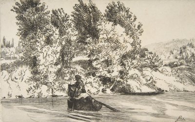 Pescatore con una rete da Felix Bracquemond