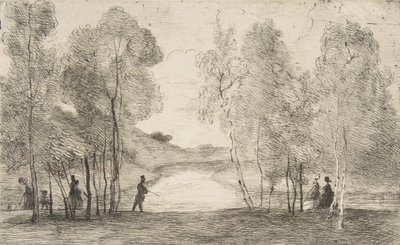 Il Lago del Bois de Boulogne, intorno al 1858 da Felix Bracquemond