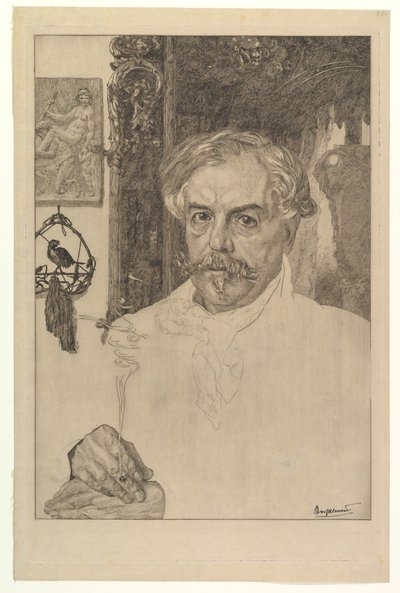 Ritratto di Edmond de Goncourt da Felix Bracquemond