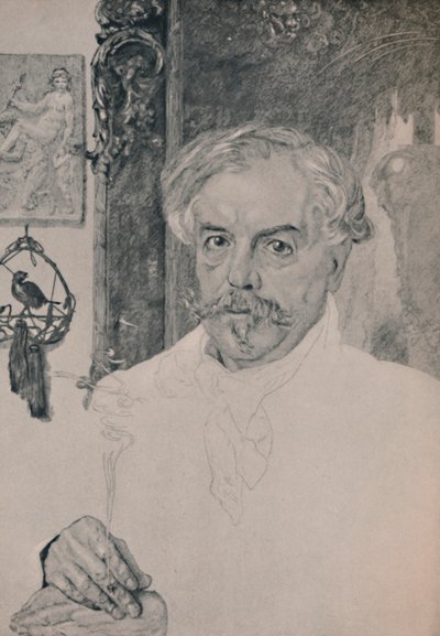 Ritratto di Edmond De Goncourt, 1882 da Felix Bracquemond