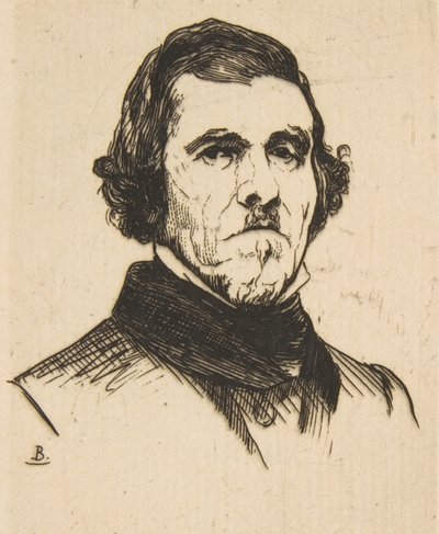 Ritratto di Eugène Delacroix da Felix Bracquemond