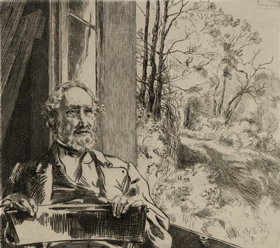 Ritratto di Jacob Meyer-Heine da Felix Bracquemond