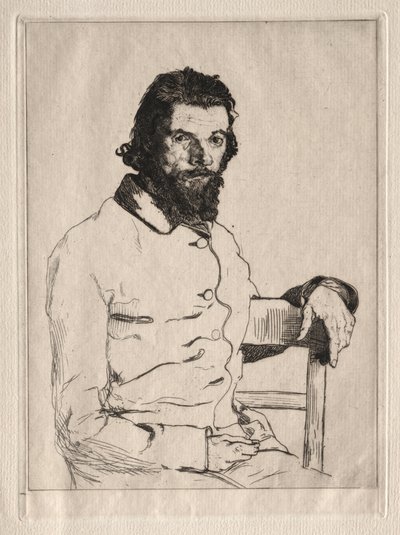 Ritratto di Meryon, seduto da Felix Bracquemond
