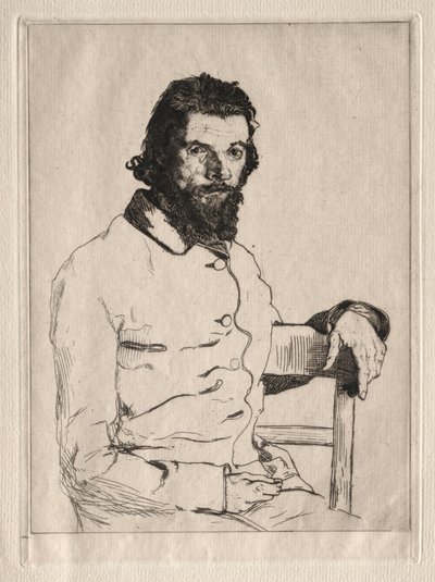 Ritratto di Meryon, seduto da Felix Bracquemond