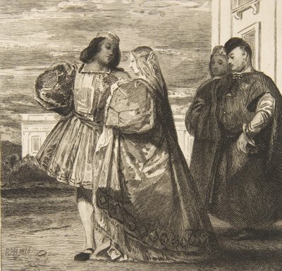 Passeggiata Veneziana, 1863 da Felix Bracquemond