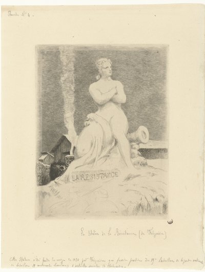 Statua La Résistance (Resistenza) di Alexandre Falguière e soldati durante l