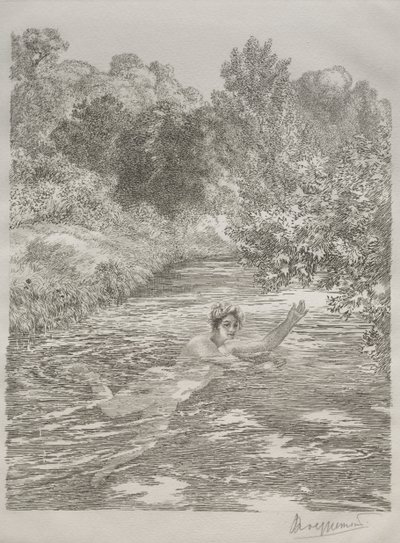 Il bagnante da Felix Bracquemond