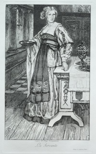La serva, dopo H. Leys da Felix Bracquemond
