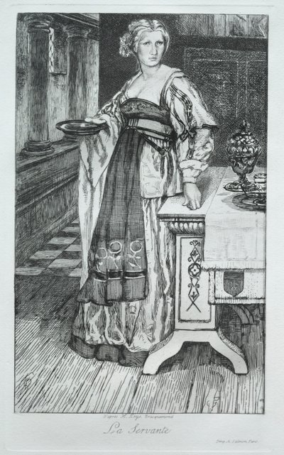 La domestica, dopo H. Leys da Felix Bracquemond