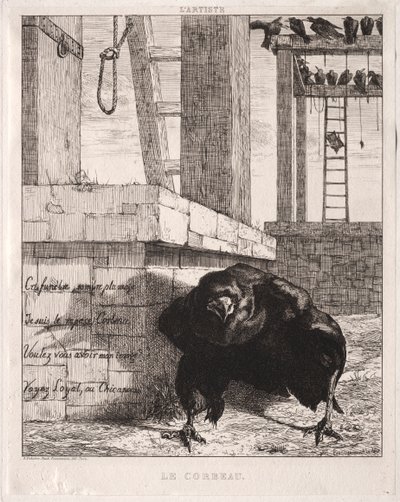 Il corvo da Felix Bracquemond