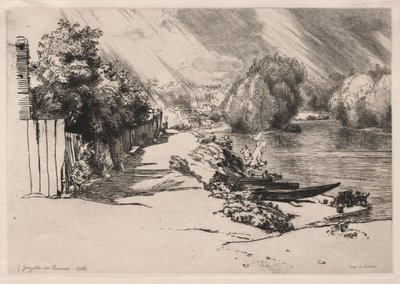 La Senna a Bas-Meudon con le isole Seguin e Mottiaux da Felix Bracquemond