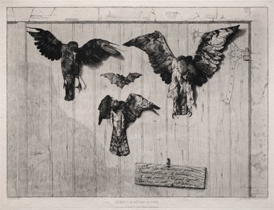 La parte superiore della porta a battente, 1852 stampato 1865 da Felix Bracquemond