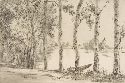 Trembles al bordo della Senna, ca. 1884 da Felix Bracquemond