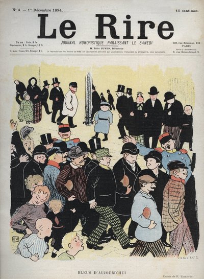 Copertina del giornale “Le Rire”, n.4, 1 dicembre 1894: Bleus d