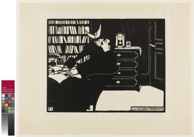 Der zwingende Grund - La raison probante. (Tavola 14 dalla serie "Intimités") da Felix Edouard Vallotton