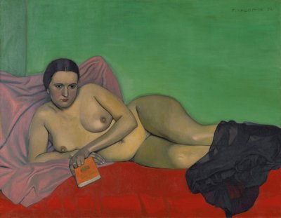 Donna nuda con un libro, 1924 da Felix Edouard Vallotton