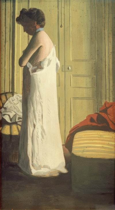 Donna che si toglie la camicia da Felix Edouard Vallotton